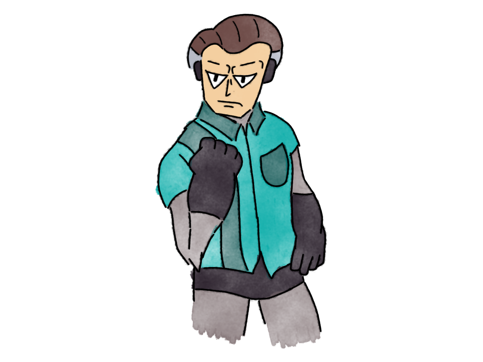 Photo of Senor Basil posing with a closed fist